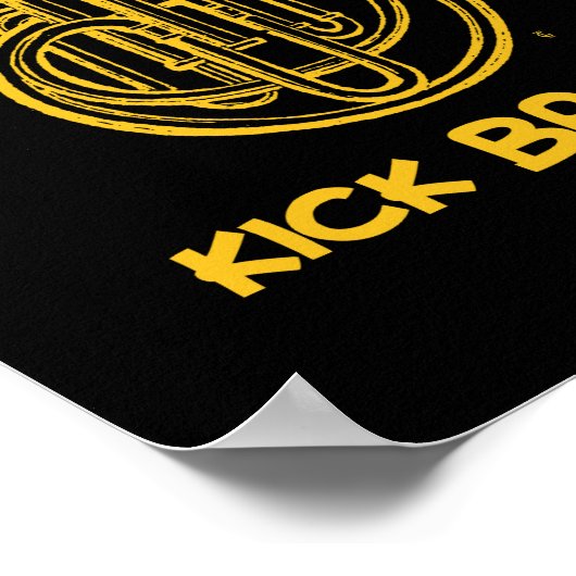 トゥバおもしろいプレーヤーキック真鍮ミュージシャン音楽 ポスター (角)