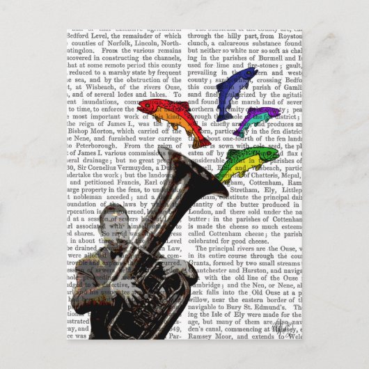 トゥバと魚 ポストカード (正面)