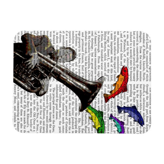 トゥバと魚 マグネット (横)