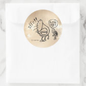 トゥバスニーズ縁どクラシックラウンドステッカー ラウンドシール (バッグ)