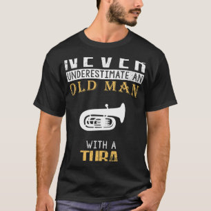 トゥバチャーム：ベースユーモアのためのオールドマンミュージシャンティー Tシャツ