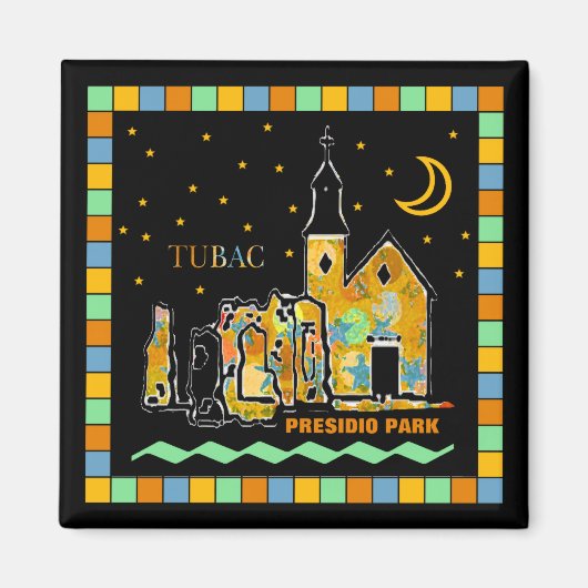 トゥバックプレシディオパークモザイクマグネット マグネット (正面)