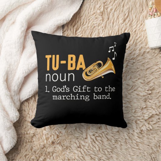 トゥバプレーヤーマーチングウィンド楽器ミュージシャン クッション (ブランケット)