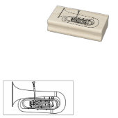 トゥバミュージシャンバンド先生ゴムスタンプ ラバースタンプ (押印)