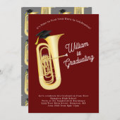 トゥバミュージシャン卒業パーティー音楽 招待状 (正面/裏面)