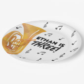 トゥバミュージックテーマバースデーパーティー紙プレート ペーパープレート (アングル)