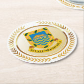 トゥバルコート・オブ・アームズ ラウンドペーパーコースター (アングル)