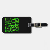 トゥバ熱狂する選手のグリーン ラゲッジタグ (正面横)