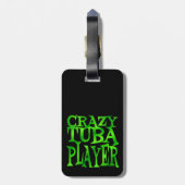 トゥバ熱狂する選手のグリーン ラゲッジタグ (裏面縦)