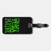 トゥバ熱狂する選手のグリーン ラゲッジタグ (裏面横)