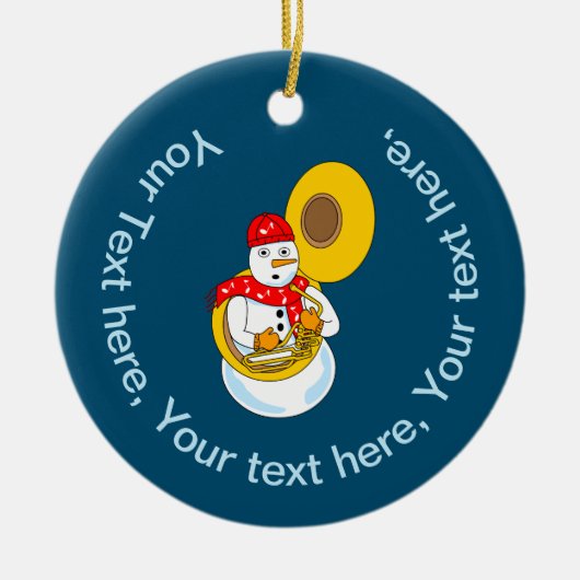 トゥバ雪だるま セラミックオーナメント (正面)