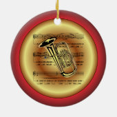 トゥバ~シート音楽~赤/緑/金ゴールド~クリスマス~ セラミックオーナメント (裏面)
