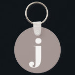 トゥペモノグラムのブラウンのミニマルイニシャル キーホルダー<br><div class="desc">Taupe Brown Keychainモノグラムののミニマルイニシャル – 手紙の置きもし方と一緒に救済メッセージを下さい。</div>