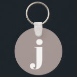 トゥペモノグラムのブラウンのミニマルイニシャル キーホルダー<br><div class="desc">Taupe Brown Keychainモノグラムののミニマルイニシャル – 手紙の置きもし方と一緒に救済メッセージを下さい。</div>