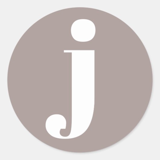 トゥペモノグラムのブラウンのミニマルイニシャル ラウンドシール (正面)