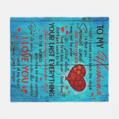 トゥマイホーンデザイン |愛する引用文と夫 フリースブランケット (正面(横))