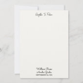 トゥマルーン伝統的秋カップル結婚ブルゴーニュ 招待状 (裏面)