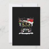 トゥメリークリスマス消防車の衣装トナカイさん 招待状 (正面)