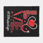 トゥラブステソスコープハートエルナースバレンティンズ フリースブランケット (正面(横))