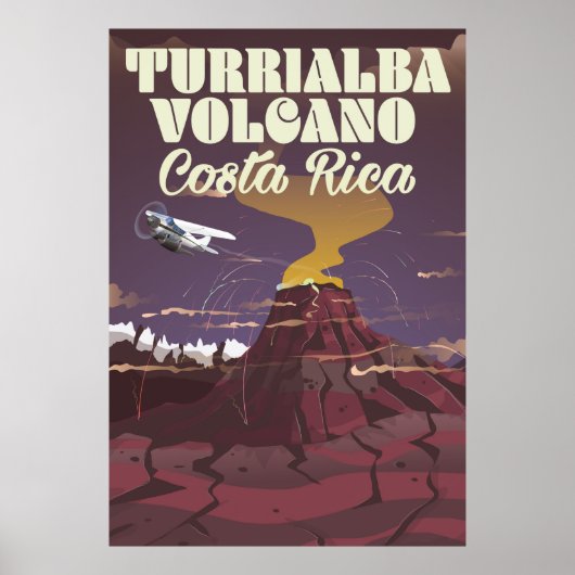 トゥリアルバ火山 コスタリカ 旅行ポスター ポスター (正面)