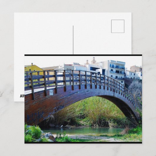 トゥリア川リバロハ橋 ポストカード (正面/裏面)