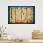 トゥリポマニアのグラフ(青) ポスター (キッチン)