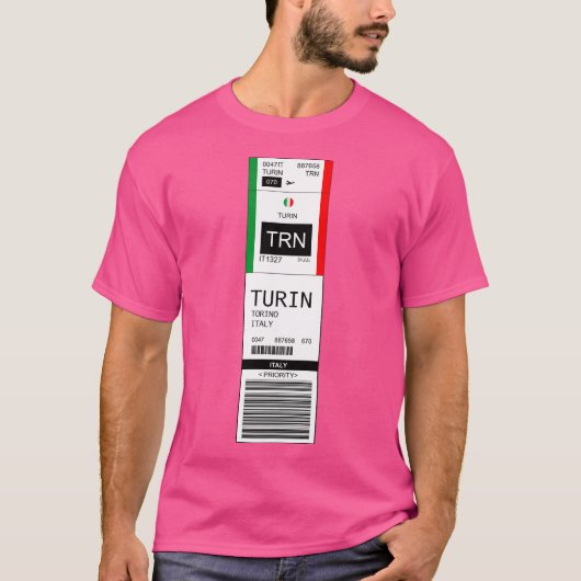 トゥリントリノトレンイタリアエアポー国際的トルガ Tシャツ (正面)