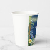 トゥリンライツブルーフローラガーデンブライダルシャワー 紙コップ (右)