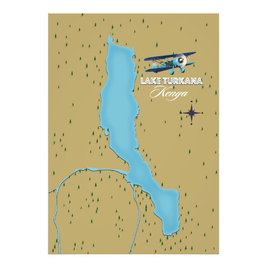 トゥルカナ湖ケニア フォトプリント            (正面)