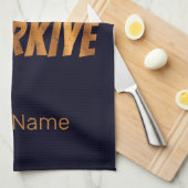 トゥルキイェイイスタンブールヴィンテージ国旗トルコ土産 キッチンタオル (四つ折り)