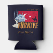 トゥルキイェイイスタンブールヴィンテージ国旗トルコ土産 缶クーラー (裏面)