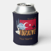 トゥルキイェイイスタンブールヴィンテージ国旗トルコ土産 缶クーラー (缶裏面)