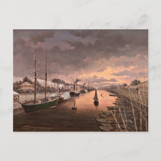 トゥルクの川のオーラの眺め ポストカード (正面)