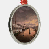 トゥルクの川のオーラの眺め メタルオーナメント (右)