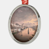 トゥルクの川のオーラの眺め メタルオーナメント (左)