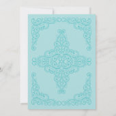 トゥルクアズムスリム結婚式招待状 招待状 (裏面)