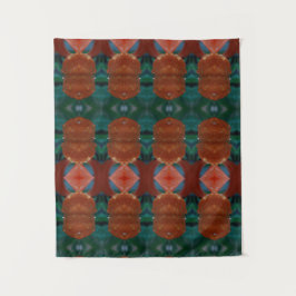 トゥルク&コーラルイカットポーフ タペストリー