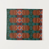 トゥルク&コーラルイカットポーフ タペストリー (正面(横))