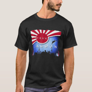 トゥルク・ラグーン日本国旗の難破船ダイブスキューバダイビングT S Tシャツ