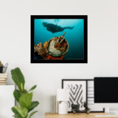 トゥルク・ラグーン – 富士川丸 – テレグラフ・オン・ボウ ポスター (ホームオフィス)