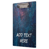 トゥルコーズ銀河系絵を描スパークル クリップボード (左)