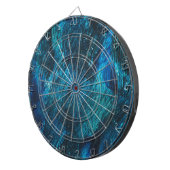 トゥルコーズ銀河系絵を描スパークル ダーツボード (正面右)