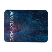 トゥルコーズ銀河系絵を描スパークル マグネット (横)