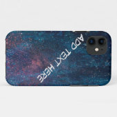 トゥルコーズ銀河系絵を描スパークル Case-Mate iPhoneケース (裏面(横))