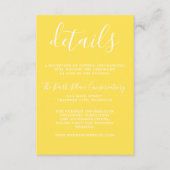 トゥルシンプルサンフラワーシック結婚ミニマリスト エンクロージャーカード (正面)