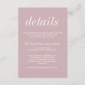 トゥルシンプル2ムーンライトマウヴミニマル結婚ズ エンクロージャーカード (正面)