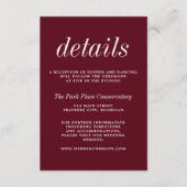 トゥルシンプル2ローズウッドミニマル結婚リスト エンクロージャーカード (正面)