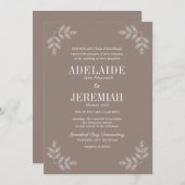 トゥルシンプル6フローラトープ結婚式招待状 招待状 (正面/裏面)