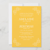 トゥルシンプル6マリゴールド結婚フローラ 招待状 (正面)