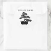 トゥルスグッド美しい抽象芸術盆栽ツリー引用文 ラウンドシール (バッグ)